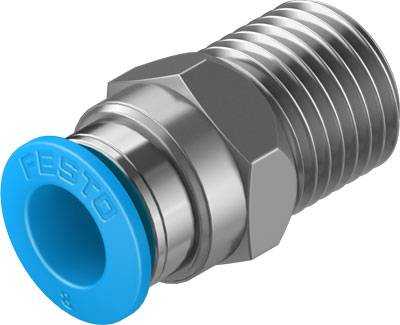 STRAIGHT MALE TUBE TO THREAD ADAPTER WITH 1/4 FESTO QS THREAD REDUCTION - Image 2