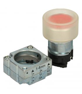 RED PRESS BUTTON WITH PROTECTOR SIEMENS 3SB35000AA21 (NEW WITHOUT ORIGINAL PACKAGING) - Image 1