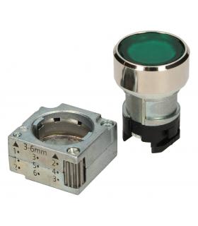 GREEN PRESSURE BUTTON WITHOUT BULB SIEMENS 3SB35010AA41 (NEW WITHOUT ORIGINAL PACKAGING) - Image 1