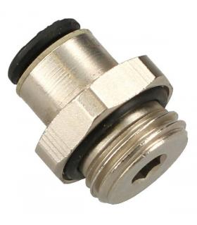PNEUMATIC FITTING LEGRIS STRAIGHT MALE THREAD WITH RUBBER GASKET R1/4 Ø 6 - Image 1