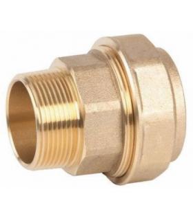 BRASS MALE LINK FOR POLYETHYLENE 1 1/2" D. 50 MM 06603 USED - Image 1
