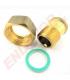 BRASS SLEEVE CRAZY NUT, GASKET AND MALE 1/2" A FEMALE BSP 3/4" - Image 2