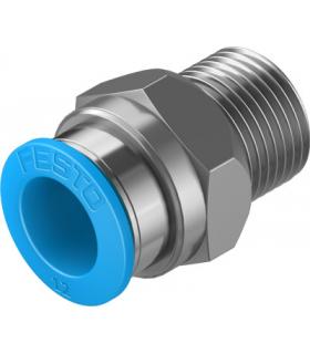 STRAIGHT MALE TUBE TO THREAD ADAPTER FESTO QUICK FITTING QS-3/8-12 153009 - Image 1