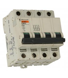 AUTOMATIC SWITCH MERLIN GERIN MULTI9 C60N C16 4 POLOS (USED) - Image 1