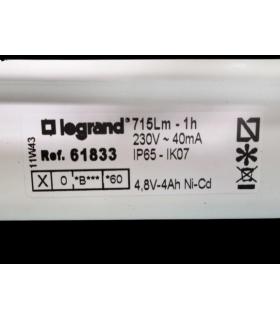 EMERGENCY LUMINAIRE LEGRAND 715LM - 1H NT65 - IP65