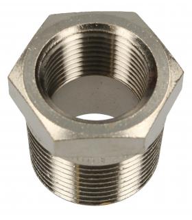 NICKEL-PLATED BRASS REDUCTION NPT CONICAL THREAD MALE - FEMALE 1" - 3/4" A.T.X. 0954 51 - Image 1