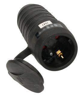 AERIAL PVC RUBBER SOCKET WITH T/T 16A. 250V FEMALE WITH LID - Image 2