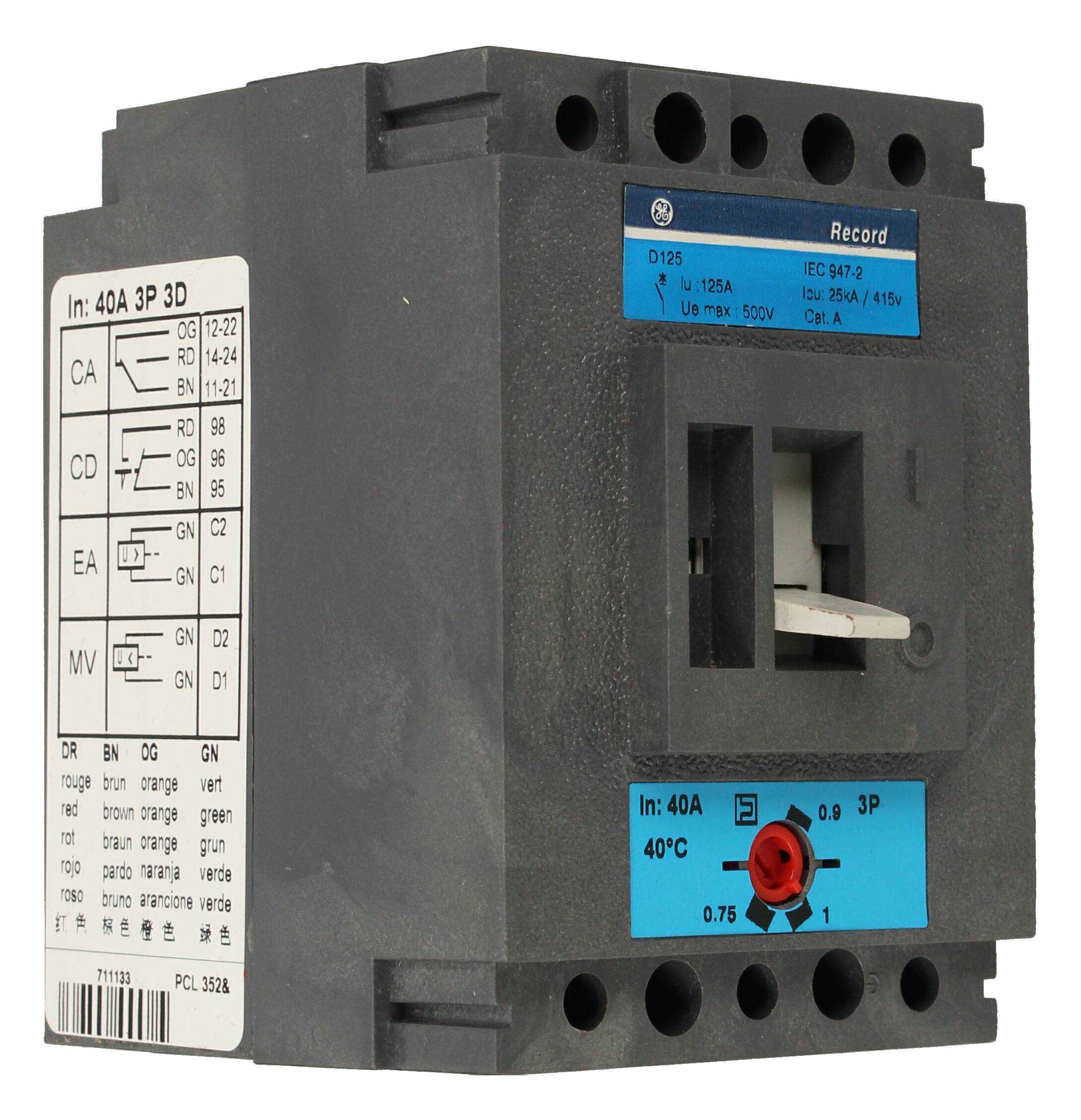 GE POWER 711133 D125/40 3P Switch - Image 1