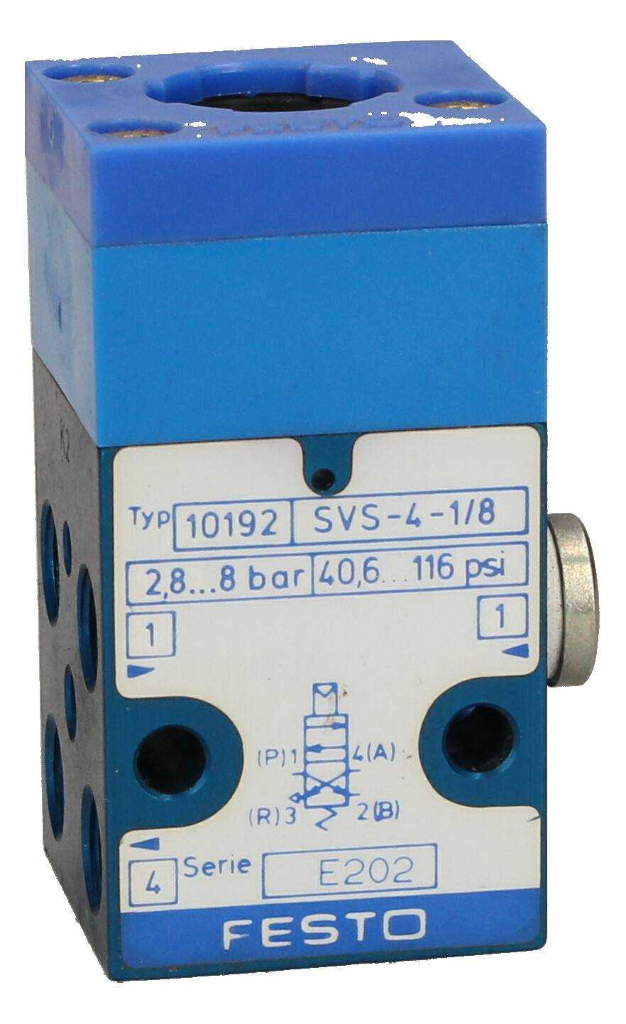 FRONT PANEL VALVE FESTO SVS-4-1/8 10192 (NEW WITH DEFECTS)