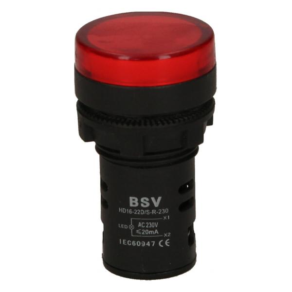 bsv Rote Kontrollleuchte 230V HD16-22-D/S-R bsv L