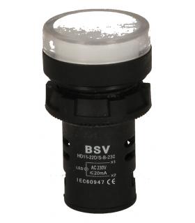 BSV WHITE INDICATOR LIGHT 230V HD16-22D/S-B