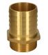 STRAIGHT BRASS SPIKE JUNCTION FOR HOSE WITH MALE THREAD