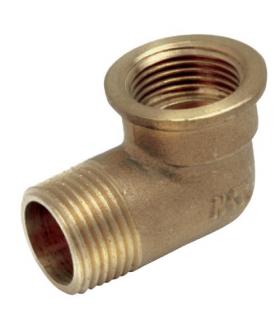 ELBOW 90º MALE-FEMALE BRASS THREADED INCHES MT (various measures)
