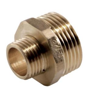 REDUCED MALE M-M HEXAGONAL NUT BRASS INCHES MT (various sizes)