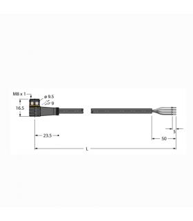ANGLED TURCK CABLE 6625... - PKW SERIES