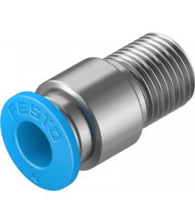 STRAIGHT MALE TUBE TO THREAD ADAPTER WITH INNER HEXAGON THREAD REDUCTION FESTO QS