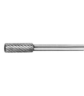 BURR CARBIDE HANDLE 3, ZYA TOOTHED 6 CYLINDRICAL SHAPE WITHOUT FRONT TEETH